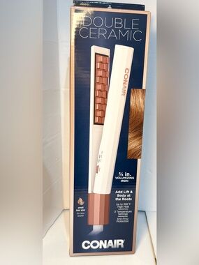 Conair Double Ceramic 3/4 Inch Volumizing Root Lifter Hair Iron new in box